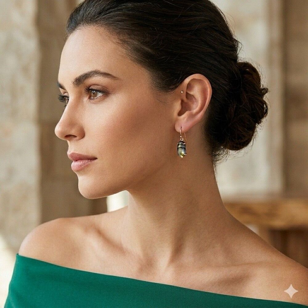 Kendra Scott Lemmi Drop Earrings Rose Gold with Abalone Shell Stones